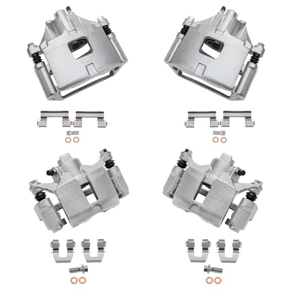 Detroit Axle - 4pc Brake Calipers for 2000-2004 Monte Carlo 2000-2005 Chevrolet Impala, 1998 Olds Intrigue, 4 Front and Rear Disc Brake Calipers Replacement