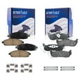 thumbnail image 1 of Detroit Axle - 4pc Brake Pads for 2006-2010 Jeep Commander Grand Cherokee, 4 Front & Rear Ceramic Brake Pads 2007 2008 2009 Replacement, 1 of 7