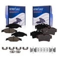 thumbnail image 1 of Detroit Axle - 4pc Brake Pads for 99-04 Ford Mustang, 4 Front and Rear Ceramic Brake Pads 1999 2000 2001 2002 2003 2004 Replacement, 1 of 7