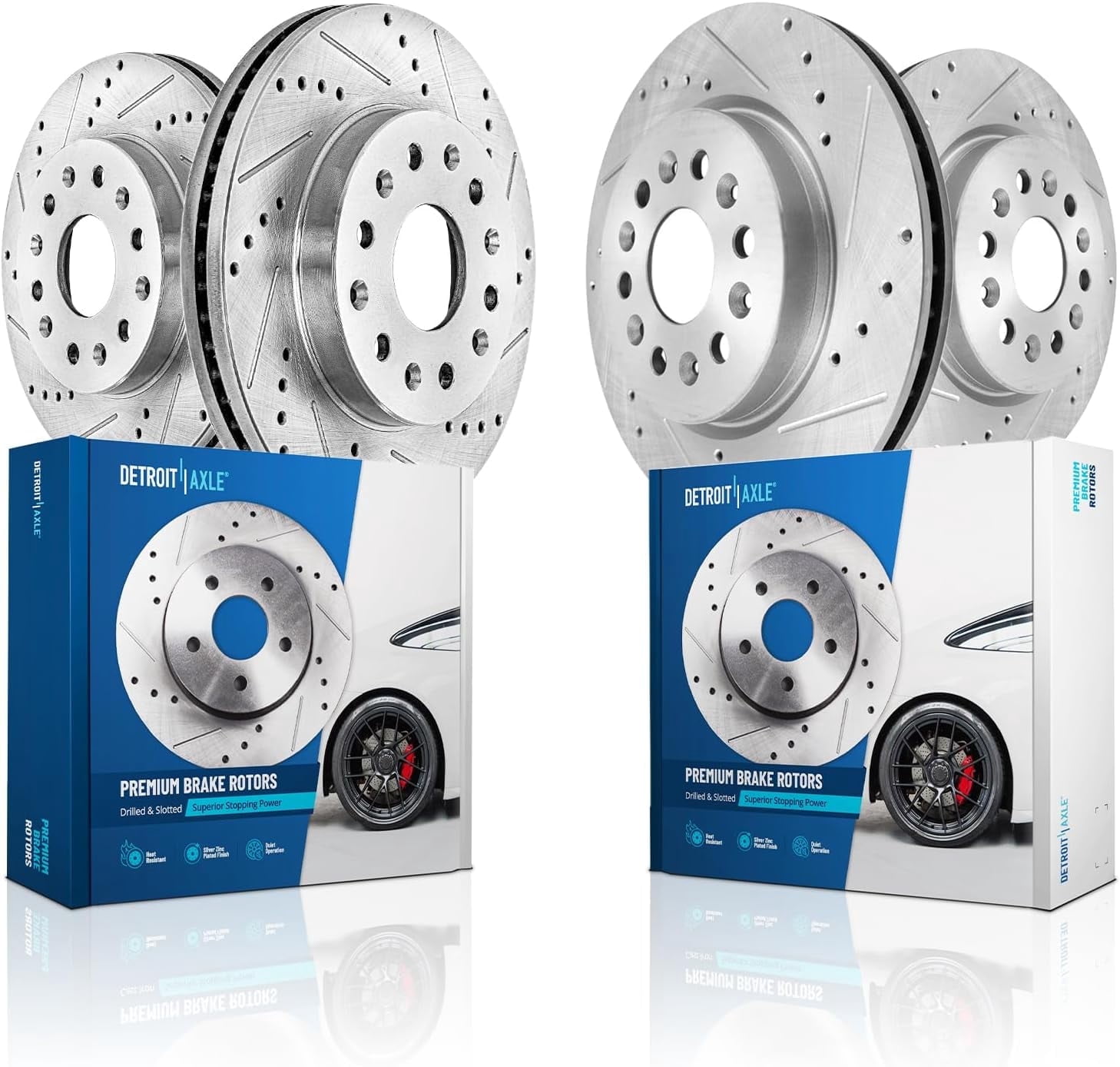 Detroit Axle - 4pc Brake Rotors for GMC Acadia Chevrolet Traverse ...