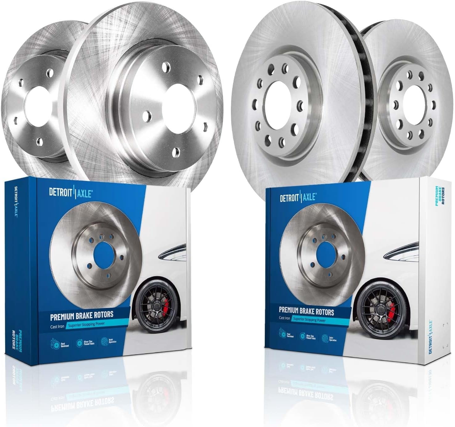 Detroit Axle - 4pc Brake Rotors for Jeep 2017 Compass [4-Wheel Disc ...