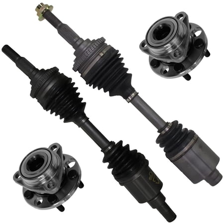 Detroit Axle - 4pc Front CV Axles Wheel Bearing Hubs for 1995-2005 Chevy Cavalier Pontiac Sunfire