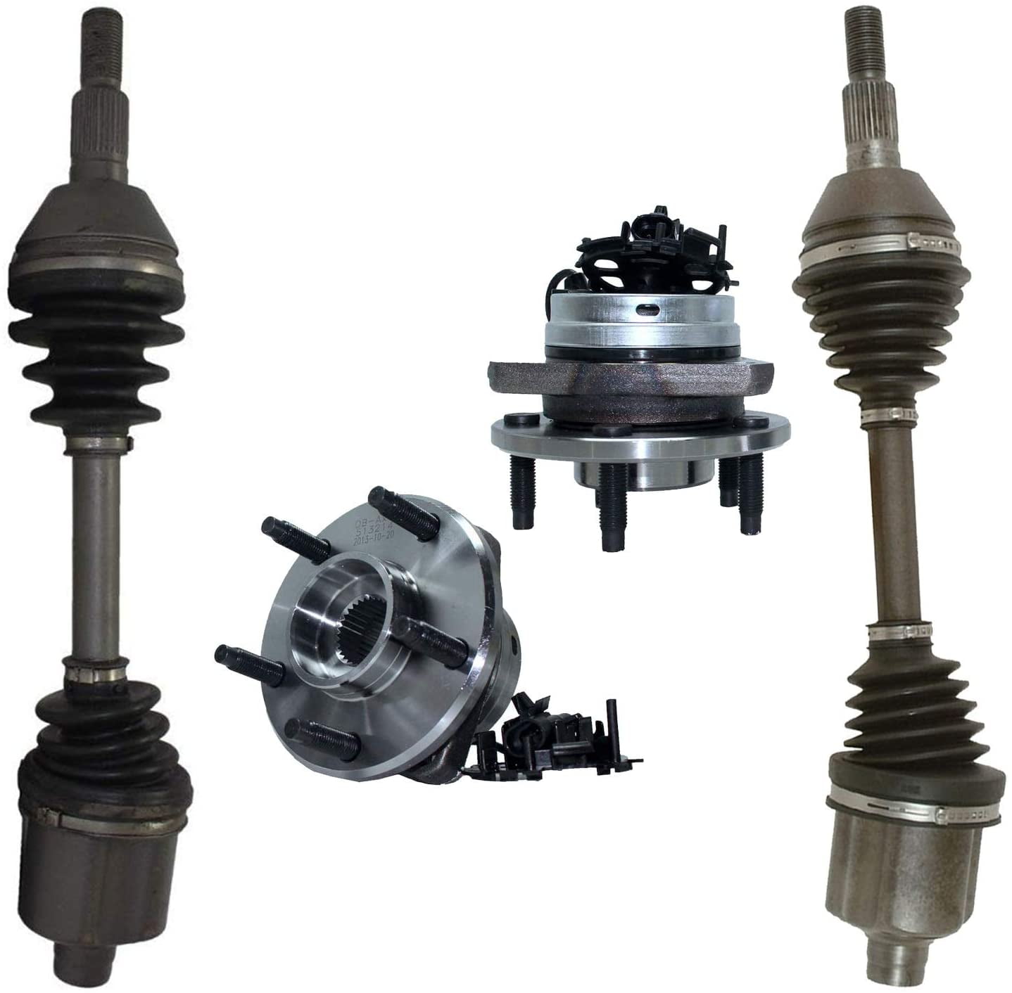 Detroit Axle 4pc Front CV Axle Shafts Wheel Hubs Replacement for