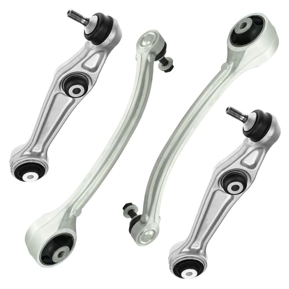 Detroit Axle - 4pc Front Control Arms for 16-20 Tesla X 12-20 S, Lower Rearward Forward Control Arms with Ball Joints 2016 2017 2018 2019 2020 Replacement
