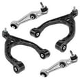 thumbnail image 1 of Detroit Axle - 4pc Front Control Arms for 2016-2020 Tesla X, 4 Lower Rearward and Upper Control Arms with Ball Joints 2017 2018 2019 Suspension Replacement, 1 of 7