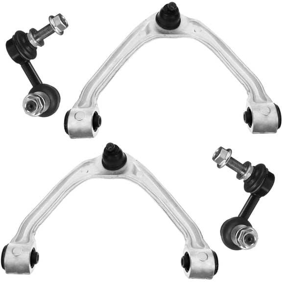 Detroit Axle - 4pc Front Control Arms Kit for INFINITI G25 G35 G37 Q40, 2 Upper Control Arms w/Ball Joint 2 Stabilizer Sway Bar End Links Replacement