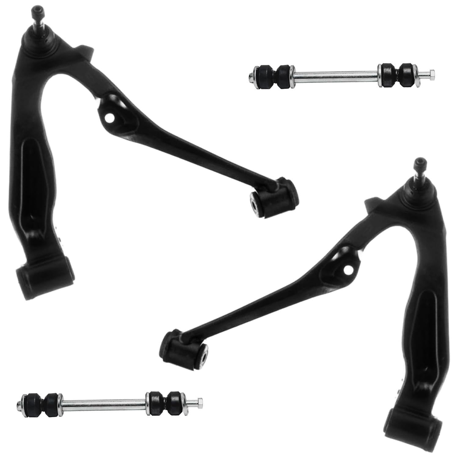 Detroit Axle - 4pc Front Control Arms Sway Bars for Chevy GMC Silverado Sierra 2500 3500 HD, Suburban Avalanche Yukon XL 2500 H2, 2 Lower Control Arms with Ball Joints 2 Sway Bar Ends Replacement