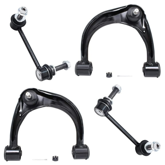 Detroit Axle - 4pc Front End Control Arms Kit for 2003-2009 Lexus GX470, 2003-2019 Toyota 4Runner, 2007-2014 FJ Cruiser, 2 Upper Control Arms & Ball Joint 2 Sway Bars Replacement