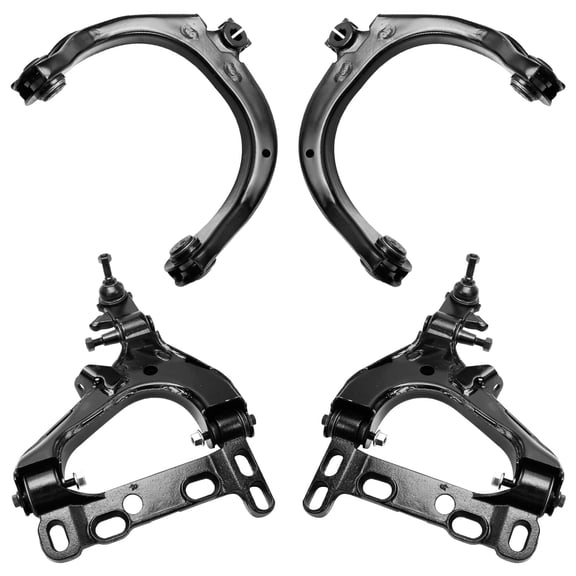Detroit Axle - 4pc Front Control Arms Kit for Chevy Trailblazer GMC Envoy XL XUV Buick Rainier Isuzu Ascender Saab 9-7x, 2 Upper Control Arms 2 Lower Control Arms w/Ball Joints