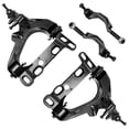 thumbnail image 1 of Detroit Axle - 4pc Front End Control Arms Kit for Chevrolet Trailblazer GMC Envoy Buick Rainier Isuzu Ascender 2 Lower Control Arms w/Ball Joints 2 Outer Tie Rod Ends, 1 of 5