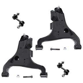 Detroit Axle - 4pc Front End Control Arms Kit for Nissan Titan Pathfinder Armada Infiniti QX56 2 Lower Control Arms w/Ball Joints Assembly 2 Stabilizer Sway Bar Links Replacement