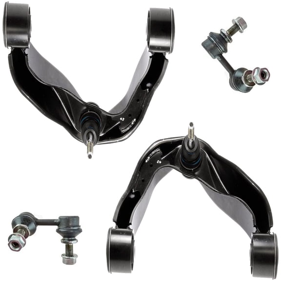 Detroit Axle - 4pc Front End Kit for 2005-2025 Nissan Frontier, 2005-2012 Pathfinder, 2005-2015 Xterra, 2 Upper Control Arms w/Ball Joints 2 Sway Bars Replacement