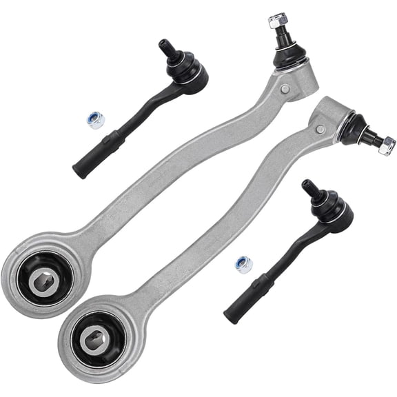 Detroit Axle - 4pc Front End Kit for Mercedes-Benz S430 S500 CL500 CL600 S350 S600, CL65 CL55 S65 S55 AMG, 2 Lower Forward Control Arms with Ball Joints 2 Outer Tie Rods Replacement