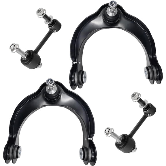 Detroit Axle - 4pc Front End Suspension Kit for 2016-2022 Dodge Durango 2016-2021 Jeep Grand Cherokee, 2 Upper Control Arms w/Ball Joint 2 Sway Bar Links 2017 2018 2019 2020 Replacement