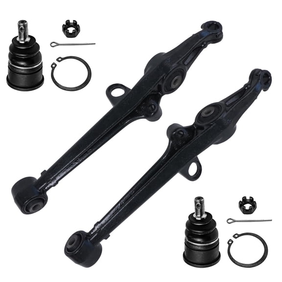 Detroit Axle - 4pc Front End Suspension Kit for 90-93 Honda Accord 2 Lower Control Arms Assembly 2 Lower Ball Joints 1990 1991 1992 1993 Replacement