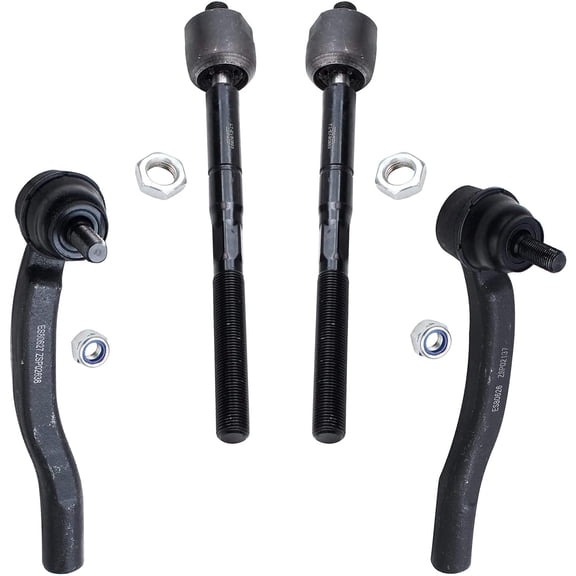 Detroit Axle - 4pc Front Inner Outer Tie Rod Ends Replacement for Toyota Sienna Fits select: 2006 TOYOTA SIENNA CE/LE, 2004-2005 TOYOTA SIENNA XLE/XLE LIMITED