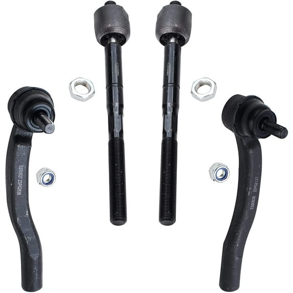 Detroit Axle - 4pc Front Inner Outer Tie Rod Ends Replacement for Toyota Sienna Fits select: 2006 TOYOTA SIENNA CE/LE, 2004-2005 TOYOTA SIENNA XLE/XLE LIMITED
