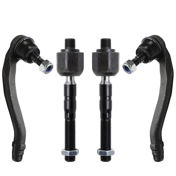 Detroit Axle - 4pc Front Tie Rods for Mercedes-Benz ML320 ML350 ML430 ML500 ML55 AMG, 4 Outer & Inner Tie Rod Ends Replacement
