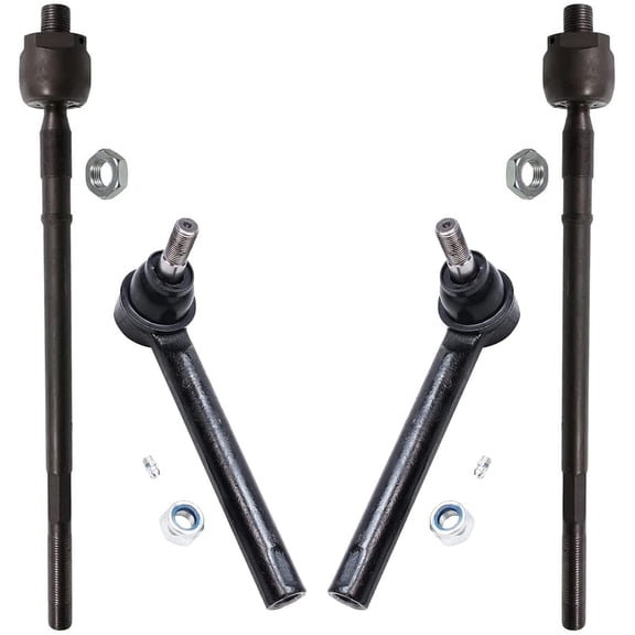 Detroit Axle - 4pc Front Inner Outer Tie Rod Ends Replacement for Nissan Murano Fits select: 2003-2004 NISSAN MURANO SL/SE