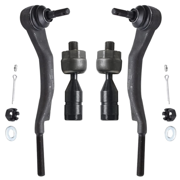 Detroit Axle - AWD 4pc Front Tie Rods for 08-14 Cadillac CTS, 4 Inner & Outer Tie Rod Ends 2008 2009 2010 2011 2012 2013 2014 Replacement