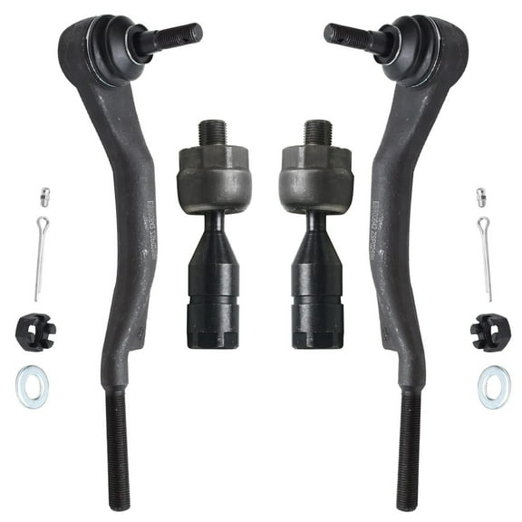 Detroit Axle - 4pc Front Inner Outer Tie Rod Ends for 2008-2013 Cadillac CTS - [2014 CTS Coupe] - 2014 CTS Wagon - AWD