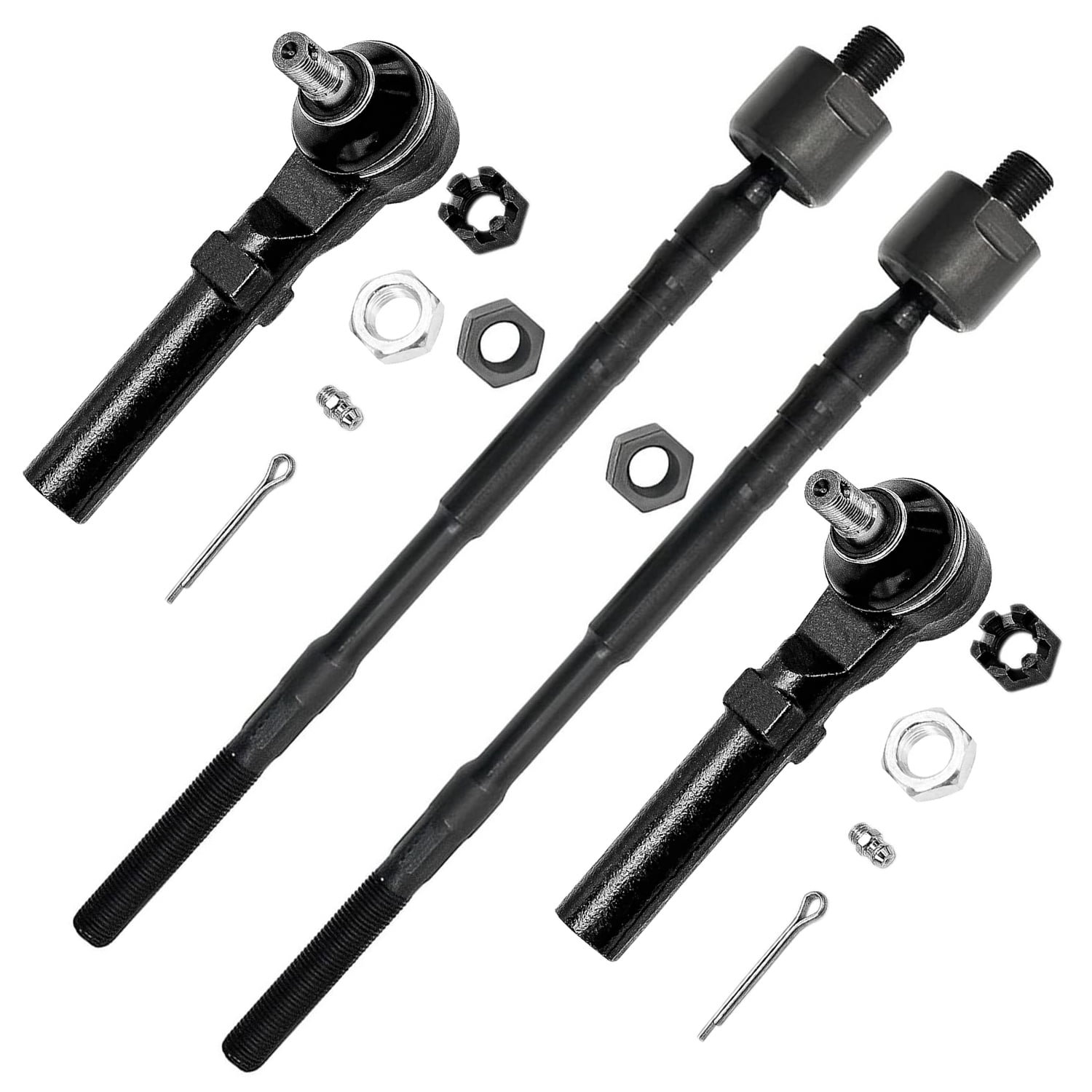 Detroit Axle - 4pc Front Inner Outer Tie Rod Ends for 2014-2018 Subaru XV Crosstrek Forester