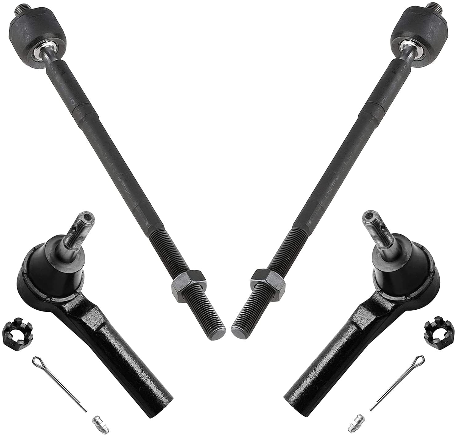 Detroit Axle - 4pc Front Inner Outer Tie Rods Replacement for Dodge Avenger Chrysler 200