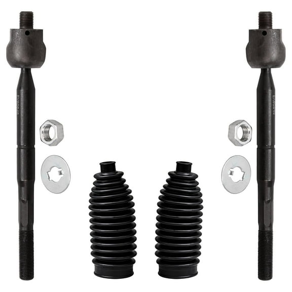 Detroit Axle - 4pc Front Inner Tie Rod Ends w/Boots Replacement for Lexus RX350 Toyota Highlander