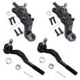 thumbnail image 1 of Detroit Axle - 4pc Front Lower Ball Joints, Outer Tie Rod Kit for 1995 1996 1997 1998 1999 2000 Toyota Tacoma 4x4 - [1998-2000 Toyota Tacoma Pre-Runner], 1 of 6