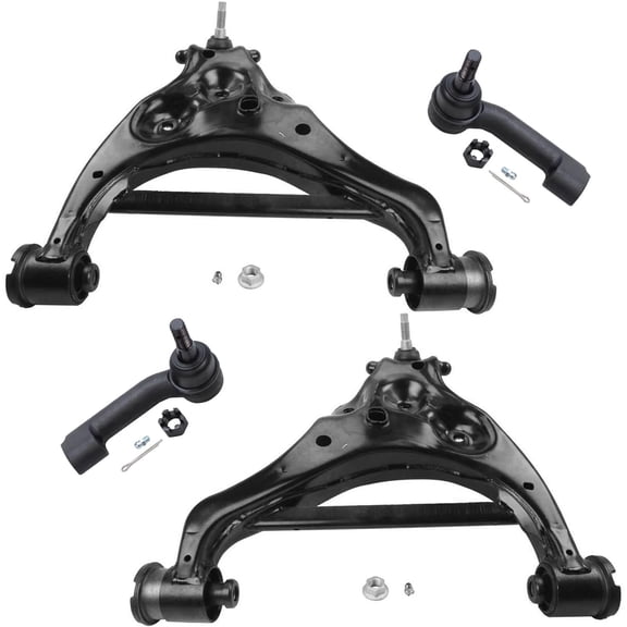 Detroit Axle - 4pc Front Lower Control Arms Kit for 2014 Ford F-150 2014-2017 Expedition Lincoln Navigator, 2 Lower Control Arms with Ball Joints 2 Outer Tie Rod Ends Replacement