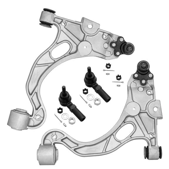 Detroit Axle - 4pc Front Lower Control Arms Outer Tie Rods Replacement for Buick Park Avenue