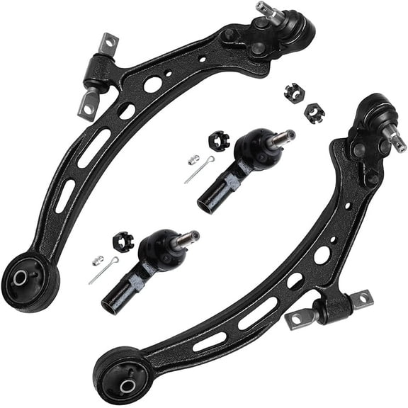 Detroit Axle - 4pc Front End Control Arms Kit for 1992-2001 Toyota Camry, 1995-1997 Avalon, 1992-2001 Lexus ES300, 1999-2003 RX300, Lower Control Arms w/Ball Joints Outer Tie Rods Replacement