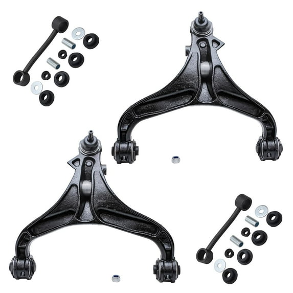 Detroit Axle - 4pc Front End Control Arms Kit for Jeep 08-12 Liberty, 07-11 Dodge Nitro, 2 Lower Control Arms 2 Sway Bars 2008 2009 2011 Replacement