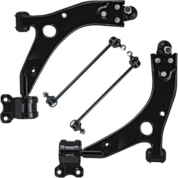Detroit Axle - 4pc Front Lower Control Arms w/Ball Joints Sway Bars for 04-06 Volvo S40 V50| 06 C70