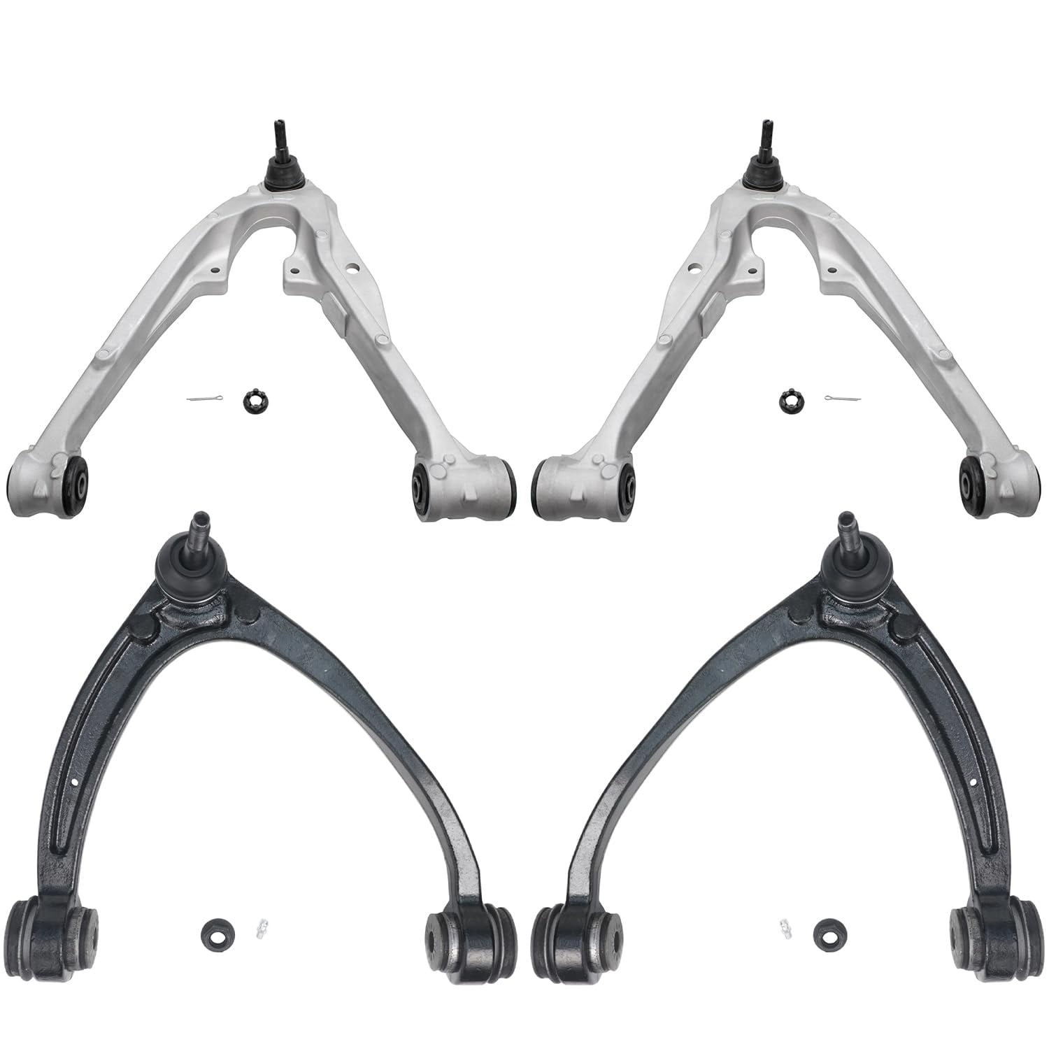 Detroit Axle - 4pc Front Lower & Upper Control Arms Replacement for ...