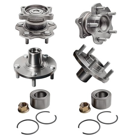 Detroit Axle - 4pc Front Rear Wheel Hub Bearings Replacement for Nissan Maxima Altima Fits select: 2004-2008 NISSAN MAXIMA SE/SL, 2002-2004 NISSAN ALTIMA SE