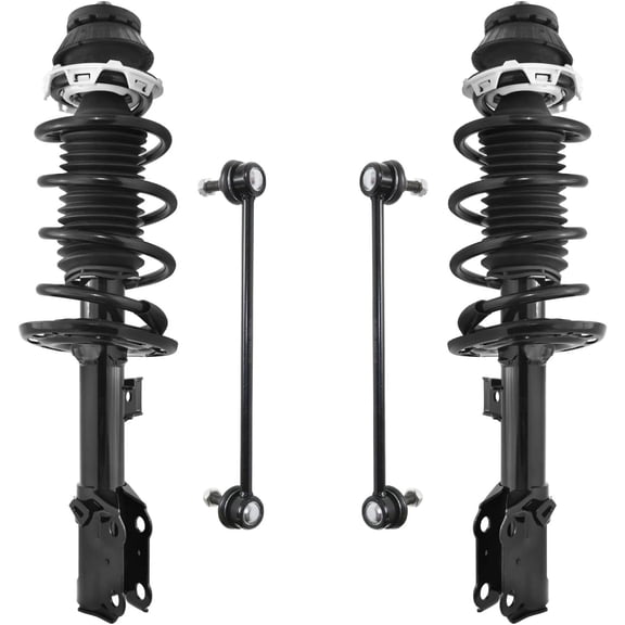 Detroit Axle - 4pc Front Struts Kit for 2007-2008 Honda Fit, 2 Struts with Coil Spring Assembly 2 Stabilizer Sway Bar Links Replacement Suspension Kit