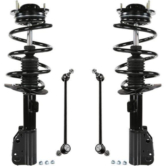 Detroit Axle - 4pc Front Struts Kit for 2013-2017 Buick Enclave Chevrolet Traverse GMC Acadia Limited, 2 Struts with Coil Spring 2 Sway Bar Links 2014 2015 2016 Replacement Suspension Kit