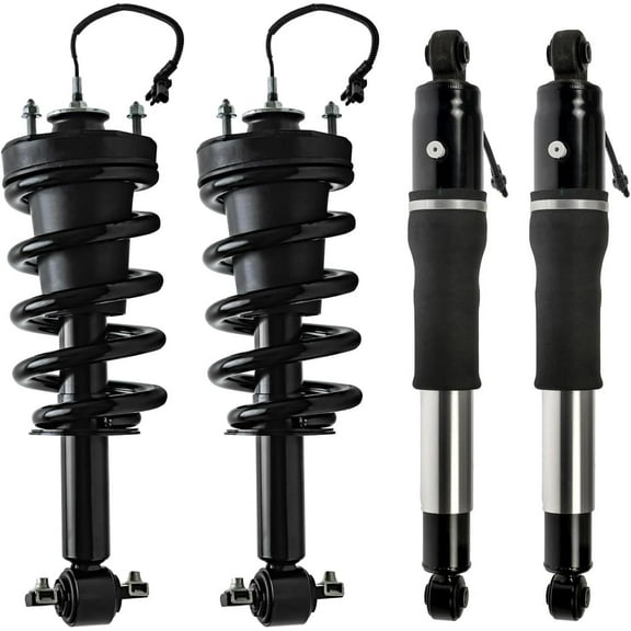 Detroit Axle - 4pc Front Struts Rear Shocks Kit for 15-19 Chevy Tahoe Suburban GMC Yukon Cadillac Escalade ESV, 2 Struts with Coil Spring 2 Shock Absorbers 2015 2016 2017 2018 2019 Replacement
