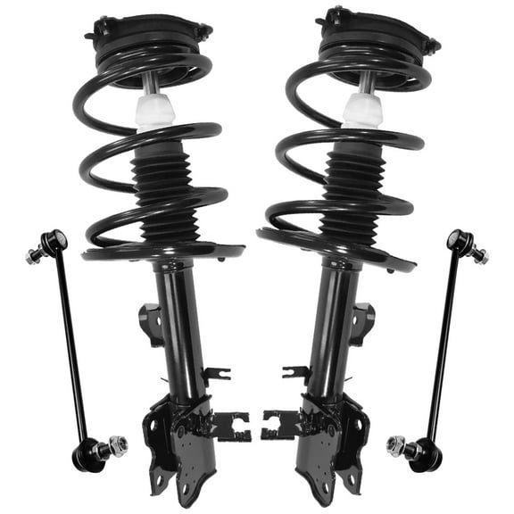 Detroit Axle - 4pc Front Struts Sway Bars for 2011-2017 Nissan Quest 2 Ready Struts w/Coil Spring 2 Sway Bar End Links Replacement Suspension Kit