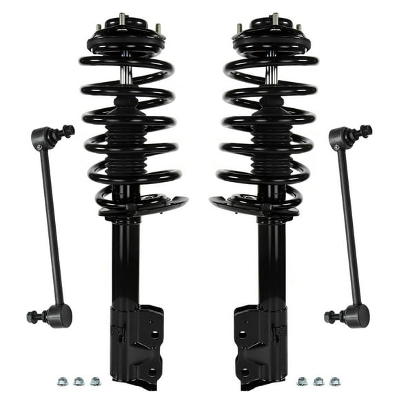 Detroit Axle - 4pc Front Struts Sway Bars for 2012-2017 Jeep Compass, 2011-17 Patriot, Struts & Coil Spring Sway Bar End Links 2013 2014 2015 2016 Replacement Suspension Kit Struts Shocks