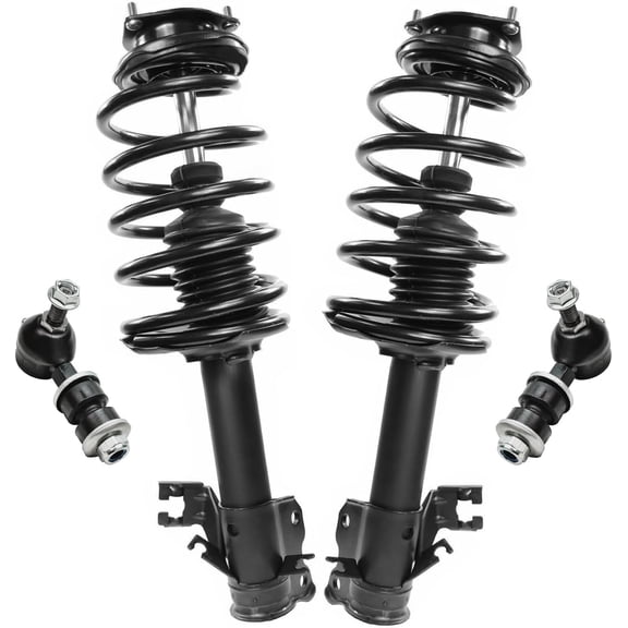 Detroit Axle - 4pc Front Struts Sway Bars for 2002-2006 Nissan Sentra, 2 Struts with Coil Springs 2 Sway Bars 2003 2004 2005 Suspension Replacement