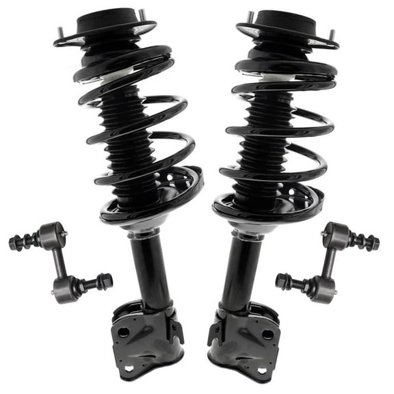 Detroit Axle - 4pc Front Struts Sway Bars for 2014 2015 2016 Subaru Forester, 2 Struts with Coil Springs 2 Sway Bars Replacement Suspension Kit