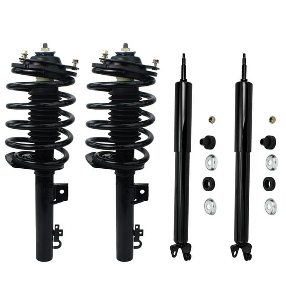 Detroit Axle - 4pc Front Struts w/ Coil Spring Assembly & Rear Shock Absorbers for 1996 - 2005 Ford Taurus / Mercury Sable - Wagon ONLY Exc. SHO