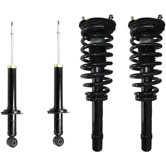 Detroit Axle - 4pc Front Struts w/Coil Spring Rear Shock Absorbers Replacement for Hyundai Sonata Kia Optima Fits select: 2004-2005 HYUNDAI SONATA GL, 2004-2005 KIA OPTIMA LX/EX