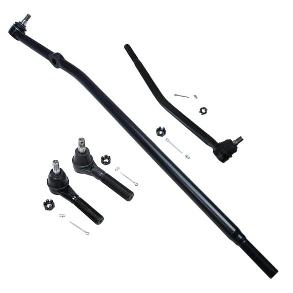 Detroit Axle - 4pc Front Suspension Kit for 2003-2005 Ford E-150 Club Wagon, 1992-2002 E-150 Econoline Club Wagon, 2 Center Links 2 Outer Tie Rods Replacement