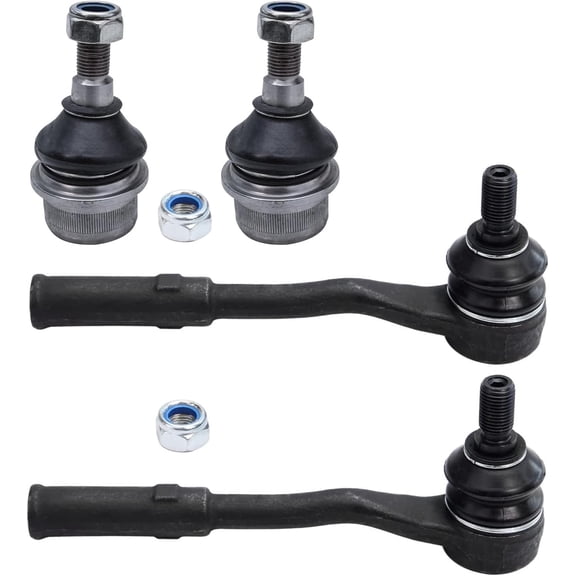 Detroit Axle - 4pc Front Tie Rods Ball Joints for Mercedes-Benz CL500 CL600 S430 S500 SL500 S600, CL55 CL65 SL55 SL63 AMG, 2 Outer Tie Rod End Links 2 Lower Ball Joints Replacement
