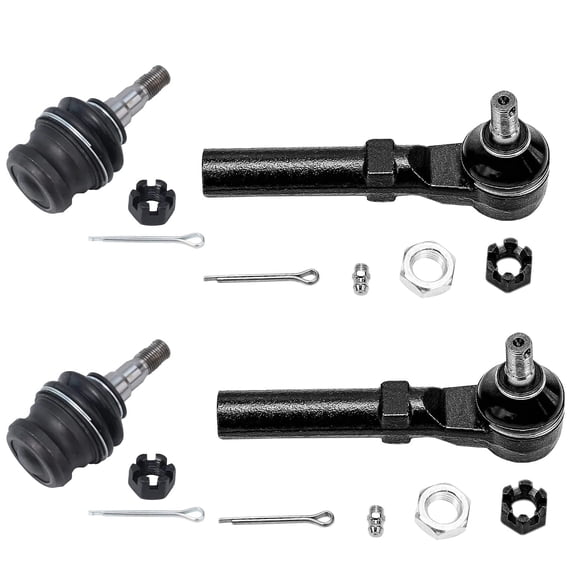 Detroit Axle - Front Tie Rods Ball Joints for Subaru Impreza Legacy Forester WRX Outback Crosstrek Baja Saab 9-2X, 2 Outer Tie Rod End Links 2 Lower Ball Joints