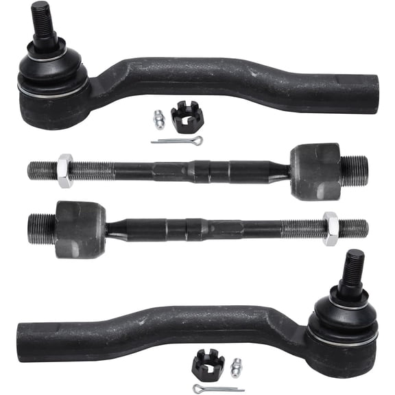 Detroit Axle - 4pc Front Tie Rods for 2007-2013 Mazda CX-9, Inner Outer Tie Rod Ends 2008 2009 2010 2011 2012 Replacement