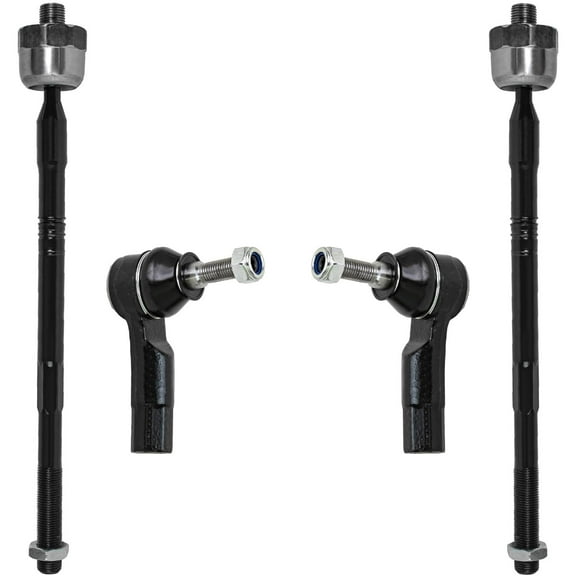 Detroit Axle - 4pc Front Tie Rods for 2014-2018 Jeep Cherokee, 4 Inner Outer Tie Rod End Links Assembly 2015 2016 2017 Replacement